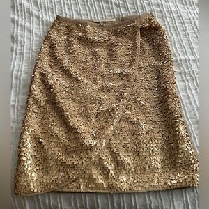 Schumacher gold sequin skirt, Small